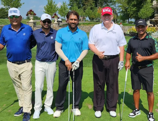 MS Dhoni's Golfing Clip with Donald Trump Resurfaces After Election Win