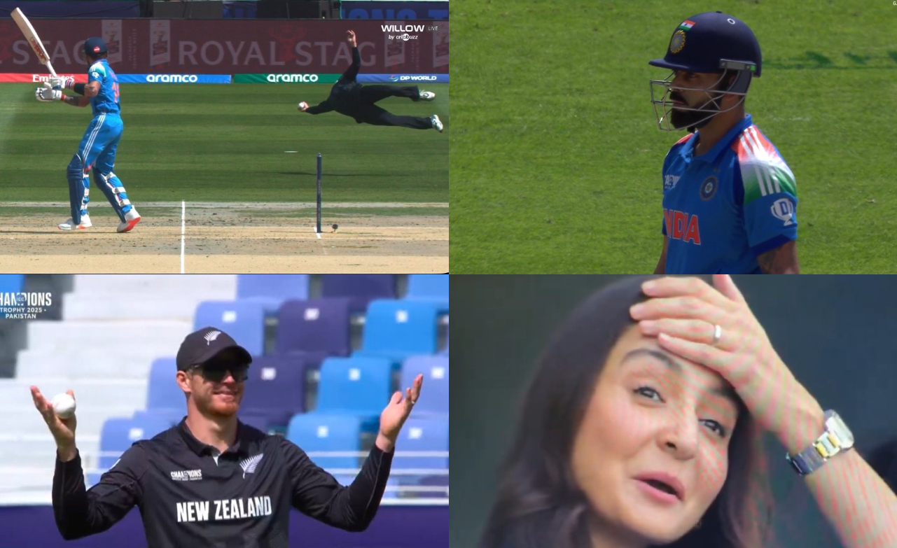 Glenn Phillips'Unreal One-Handed Catch Stuns Virat Kohli; Anushka Sharma's Reaction Goes Viral