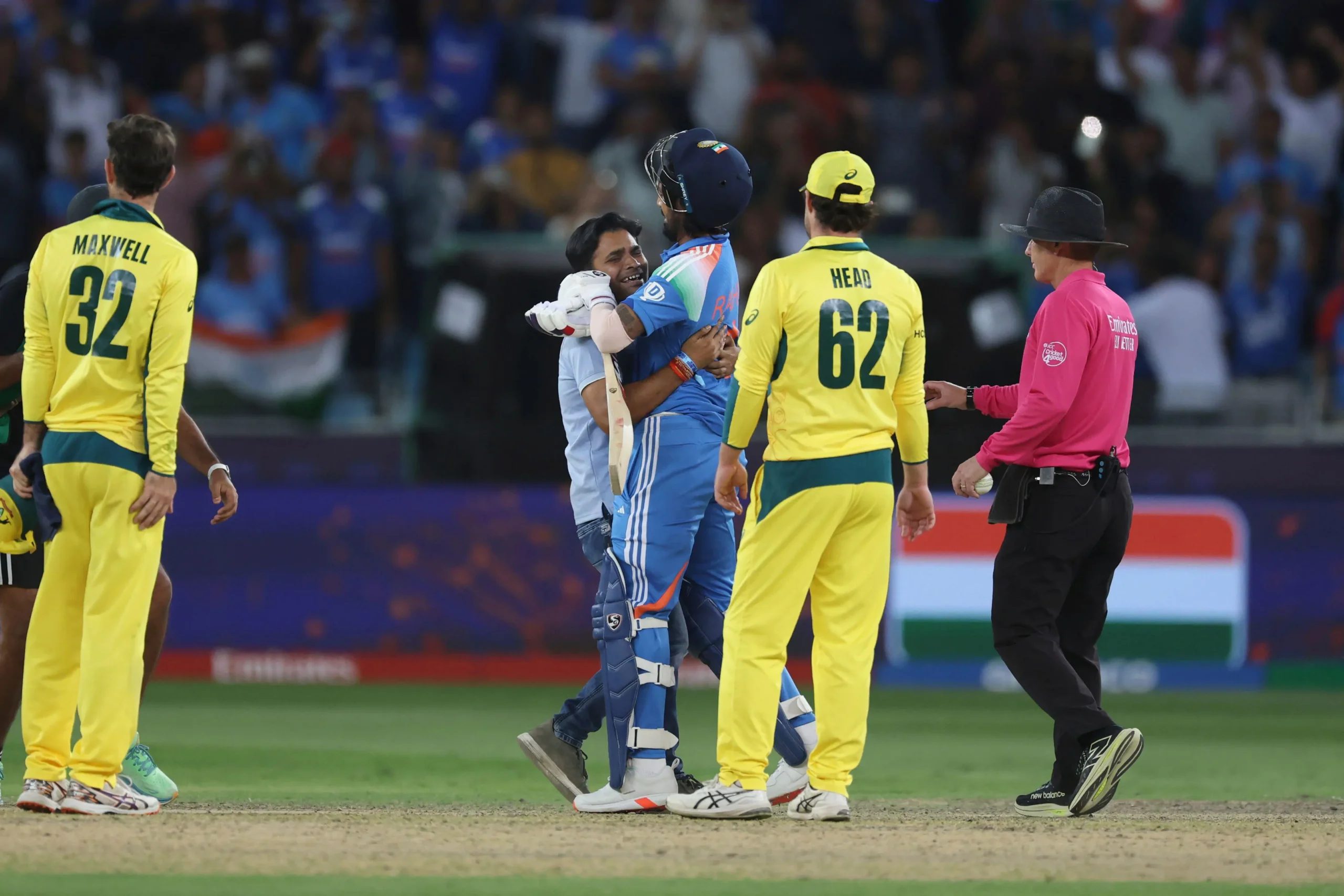 Watch - Emotional Fan Hugs KL Rahul After India’s Semi-Final Triumph